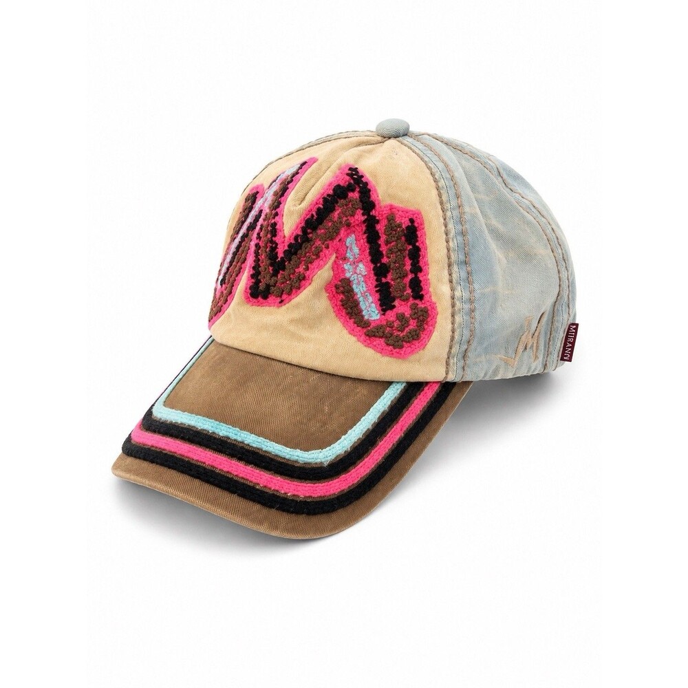 Vintage Y2K Patchwork Denim Baseball Cap Embroidered Adjustable Unisex 2000s